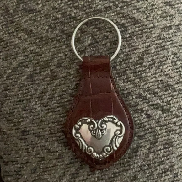 Brighton Western Leather Heart Key Fob Vintage 2005 - Picture 1 of 3